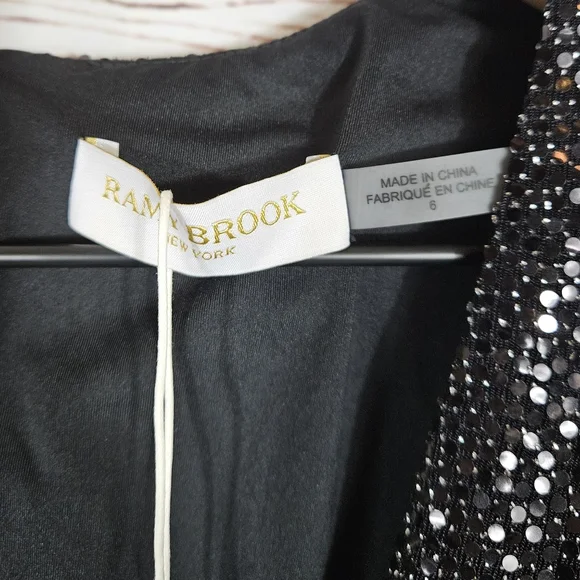 Ramy BrookEsme Black Sequin Dress NWT